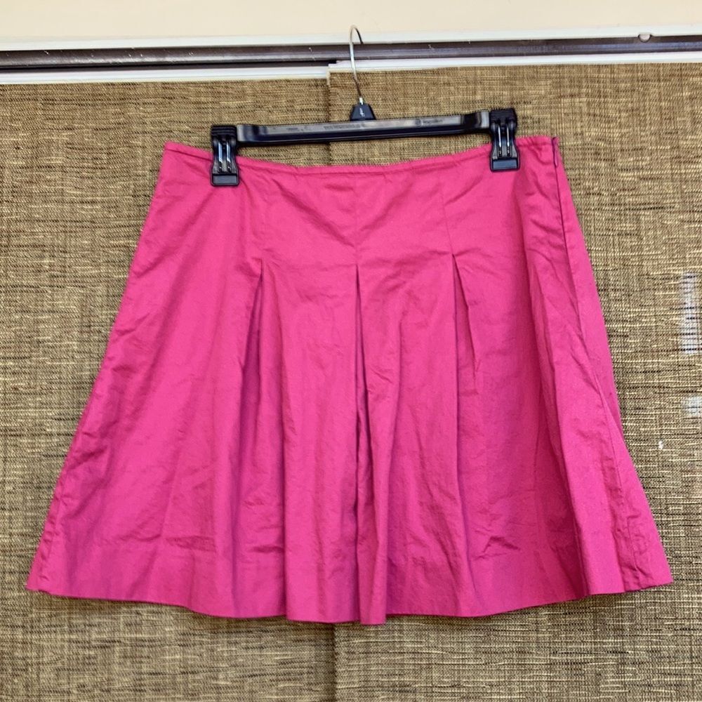 The limited cotton A line mini skirt color berry